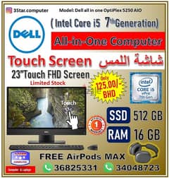 Dell All In One 23"FHD Touch Screen 16GB RAM 512GB SSD Core i5 7th Gen 0