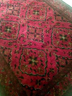 Dark Red Afghani Carpet 0