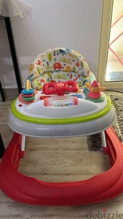 juniors walker with baby self feed tray 0