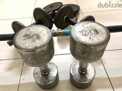 Dumbells and Bar For Sale 0