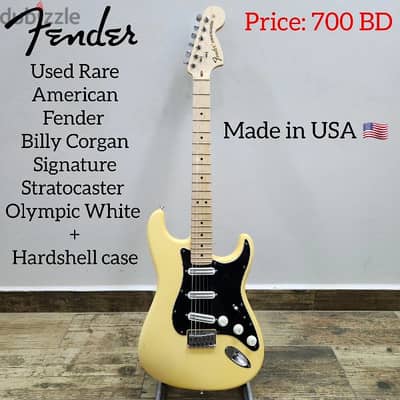 Used Rare American Fender Billy Corgan Stratocaster  Olympic White