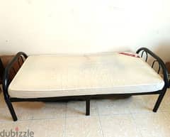 Bed frame with mattress and plywood 0
