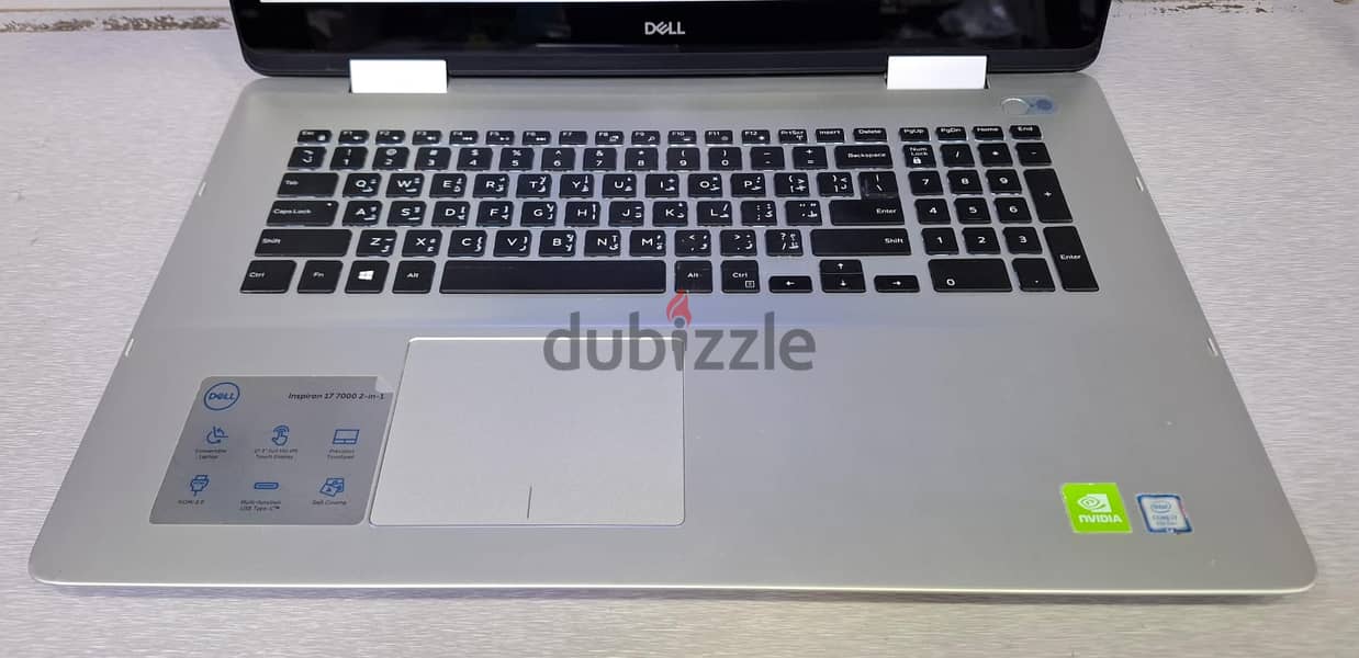 DELL 2 in 1 i7 8th Generation 17.3" Touch Flip Laptop NVidia 2GB GPU 6