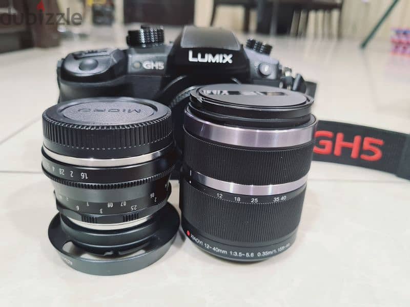 Panasonic GH5 DC 4k/6k . With additional 2 lenses wide and zoom lense. 1