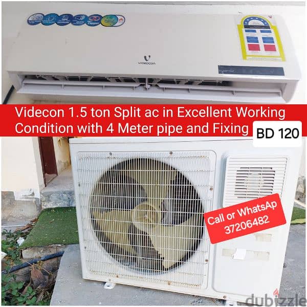 Pearl 1.5 ton window ac and other acss for sale withh fixing 3