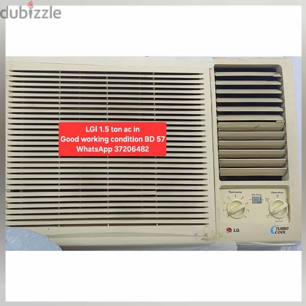 Pearl 1.5 ton window ac and other acss for sale withh fixing 4