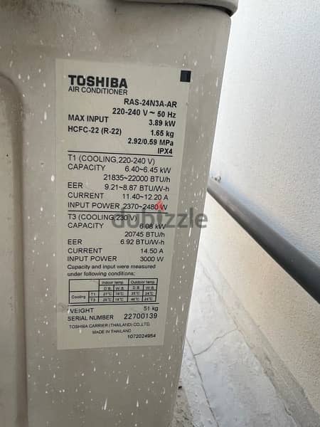 Toshiba Split A/C for sale 4