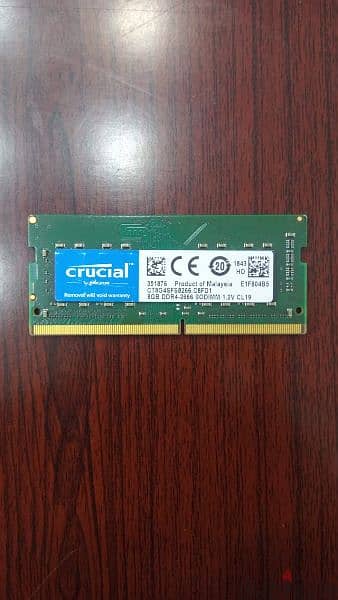 Crucial Branded Ram 8GB DDR 4