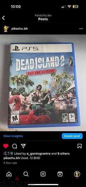 dead island  2 - PS5 game. excellent condition 0