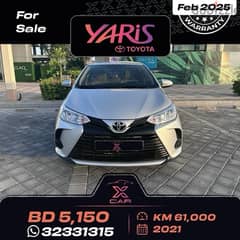 Toyota Yaris 2021 - Warranty Feb 2025