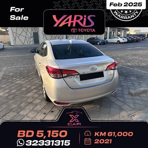 Toyota Yaris 2021 - Warranty Feb 2025 1