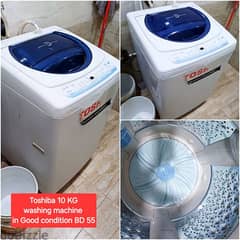 Toshiba 10 kg washing machine and other items for sale with Delivery