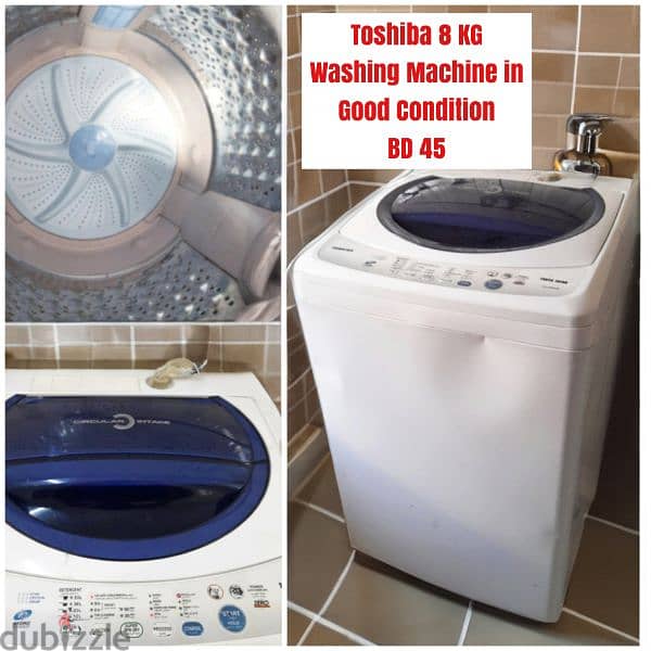 Toshiba 10 kg washing machine and other items for sale with Delivery 9