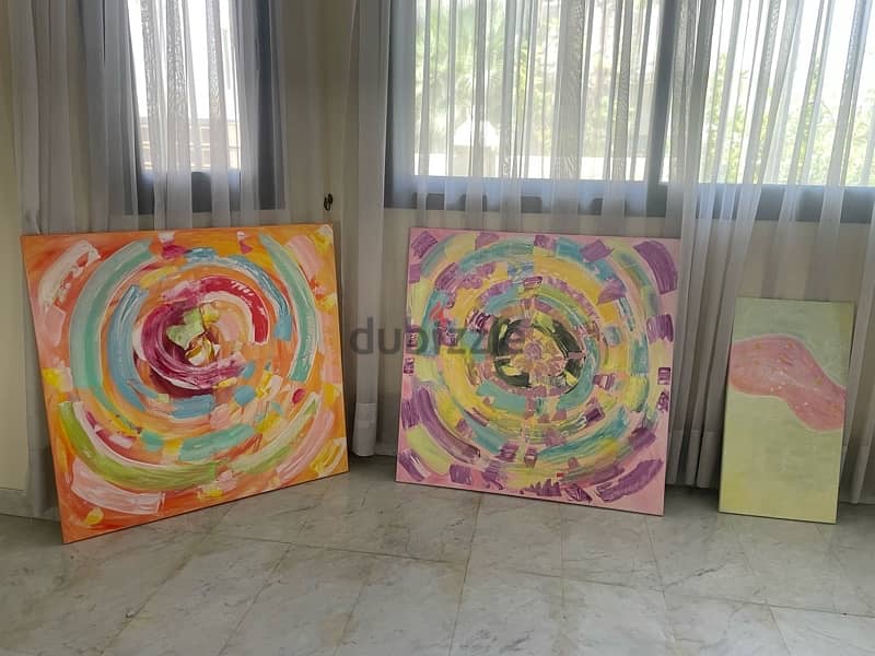 Hand Painted Abstract Canvases 1