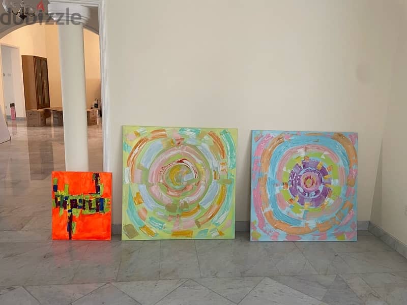 Hand Painted Abstract Canvases 2