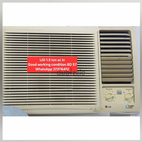 Pearl 1.5 tonn window ac and other scss for sale with fixing 7