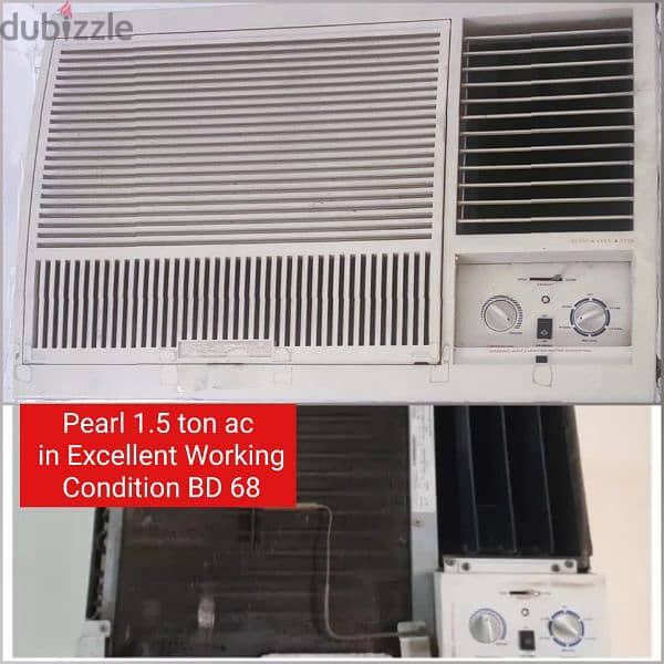Pearl 1.5 tonn window ac and other scss for sale with fixing 17