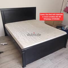 Queen Size Bed with Mattress for sale with Delivery 0