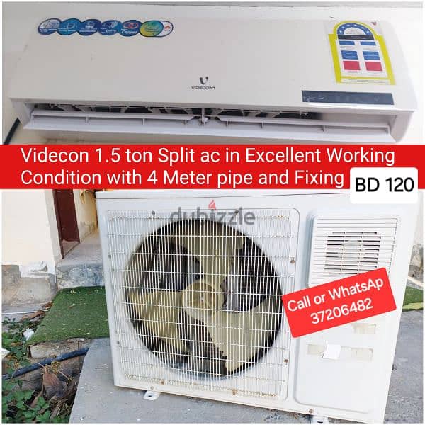 york 1.5 ton split ac and other acs for sale with fixing 4