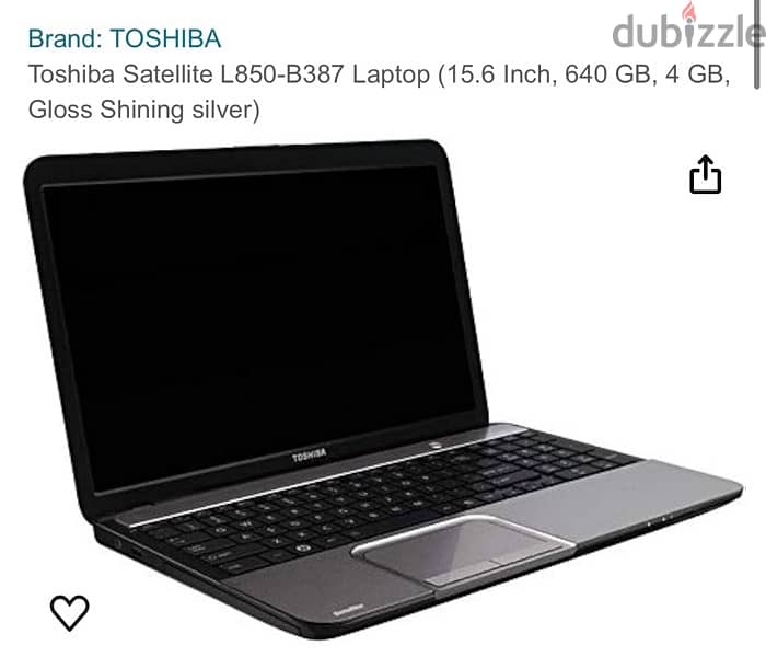 Toshiba Satellite L850-B387 Laptop 1