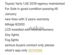 Toyota Yaris 1.5E 2019 for sale