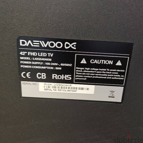 Daewoo 42 inch TV - Flat Screen - BD 30 4