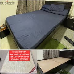Double bed withh mattress and other items for sale with Delivery 0