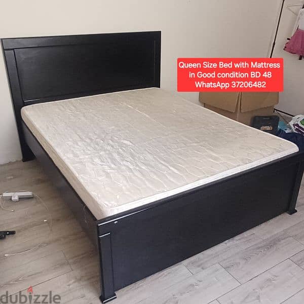 Double bed withh mattress and other items for sale with Delivery 1