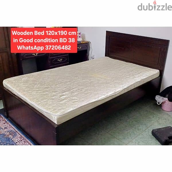 Double bed withh mattress and other items for sale with Delivery 14