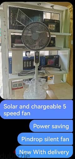 solar and chargeable energy saving FAN 0
