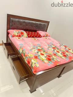 Good condition strong queen size (180*200) bed without mattress for s