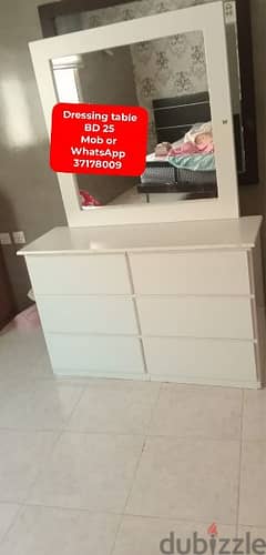 King size Bed with mattress Dressing table for sale with delivery
