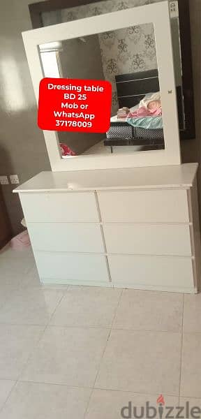 King size Bed with mattress Dressing table for sale with delivery 0