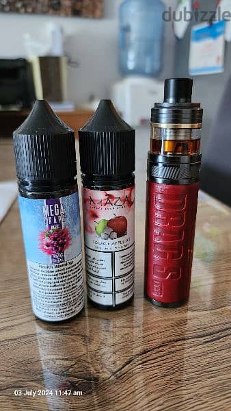 Drag S pro electronic vape + 2 flavors ( 1 ALMOST FULL) 0