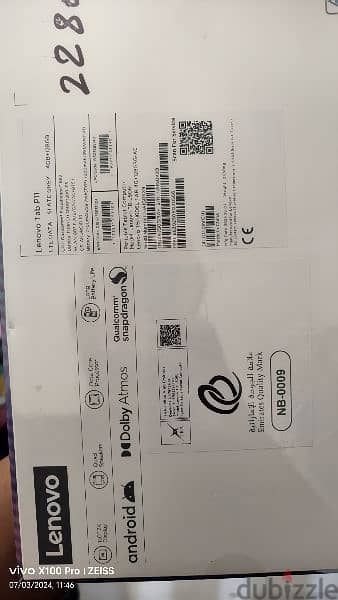 Lenovo Tab 11" 128gb 4G LTE 4 speakers snapdragon 1