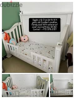 Giggles crib for baby - birth upto 4 years