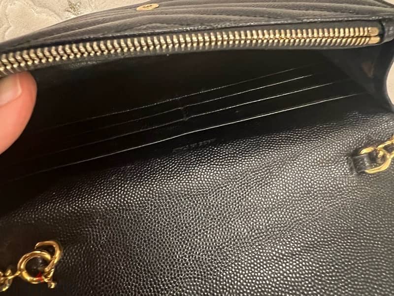 authentic ysl wallet on chain with everything 5