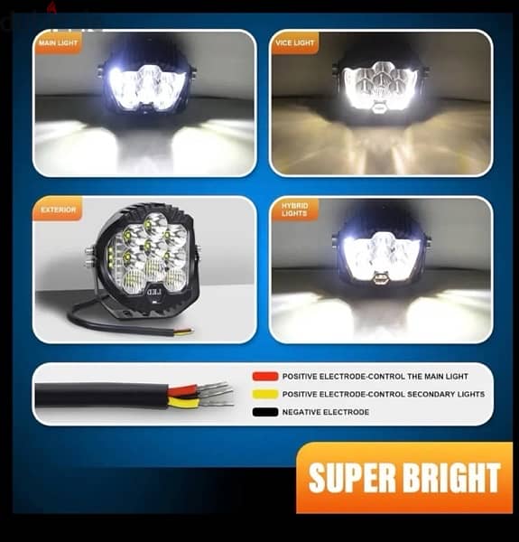 Off Road LED FOG light 7” brand new 3