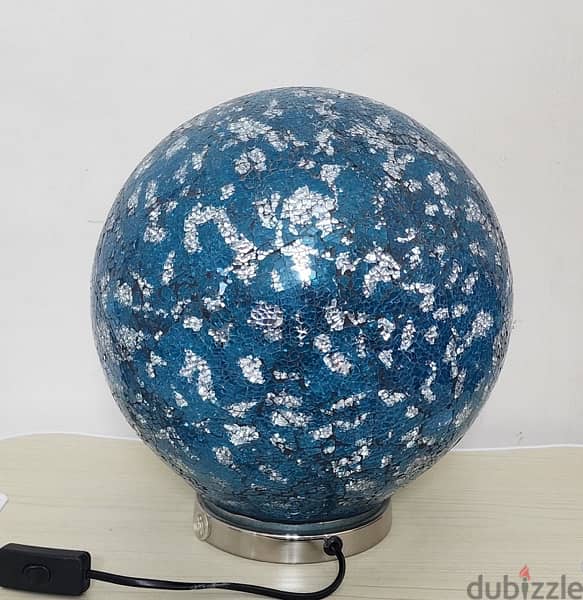 Turquoise green globe lamp for immediate sale 1