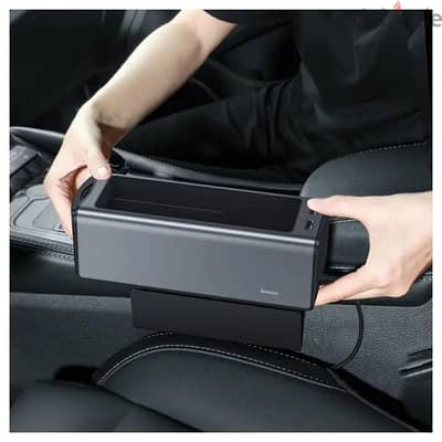 Baseus Deluxe Metal Armrest Console Organizer with Dual USB