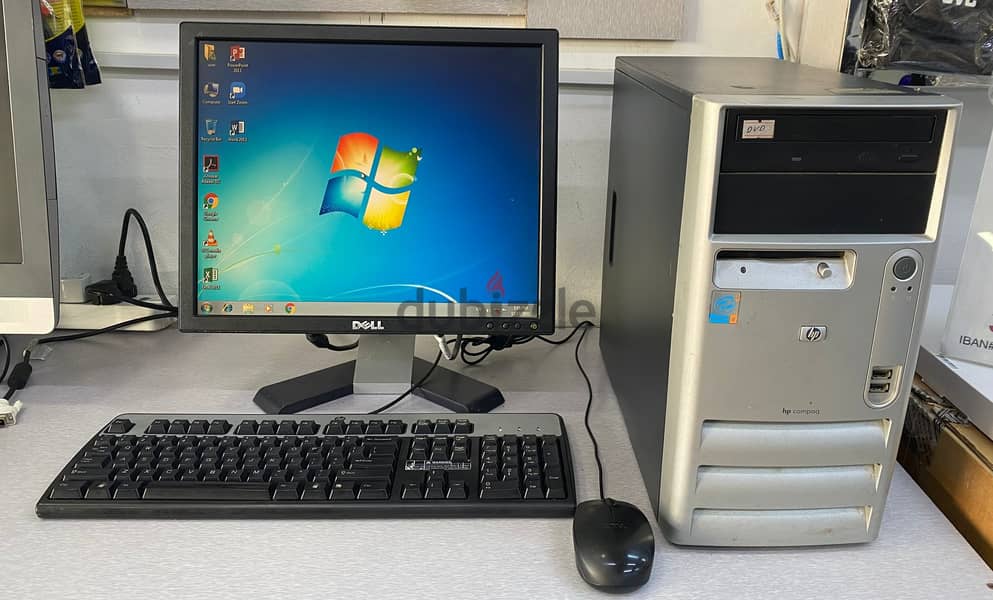 HP Pentium 4 Sped 3.2Ghz Computer Set 17"Monitor 1.38GB RAM 80GB HDD 0