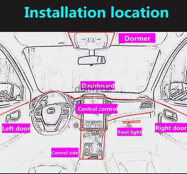 Car Interior Lights اضاءة سيارات داخلية 3