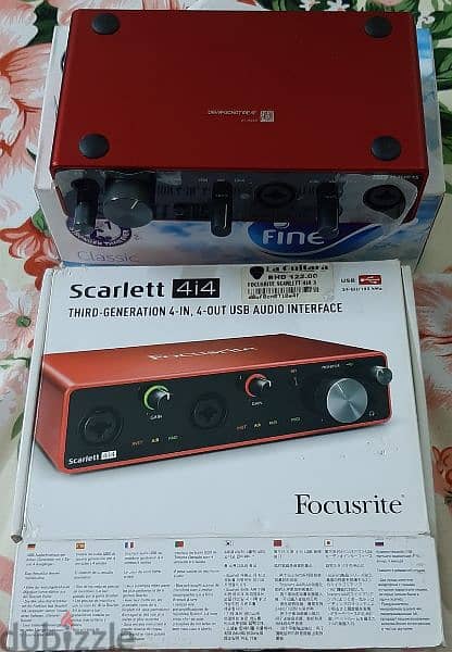 AUDIO STUDIO INTERFAEC FOCUSRITE 4I4 SCARLETT 3 GENERATION FOR SALE 1