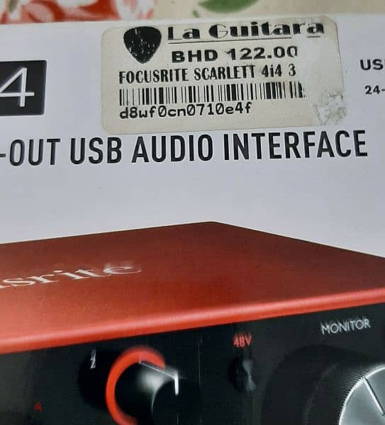 AUDIO STUDIO INTERFAEC FOCUSRITE 4I4 SCARLETT 3 GENERATION FOR SALE 2