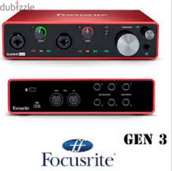 AUDIO STUDIO INTERFAEC FOCUSRITE 4I4 SCARLETT 3 GENERATION FOR SALE 10