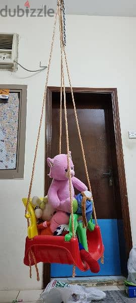 Very Strong Baby swing and soft toys , First come first serve negotble