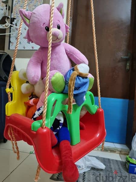 Very Strong Baby swing and soft toys , First come first serve negotble 1