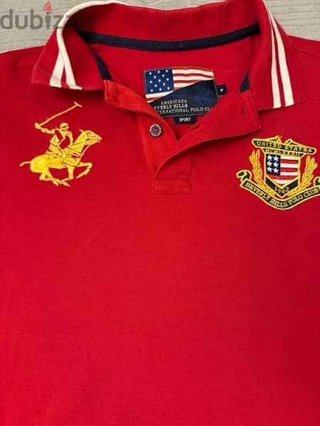 (2) Beverly Hills Polo club T-Shirts Red & Green 3