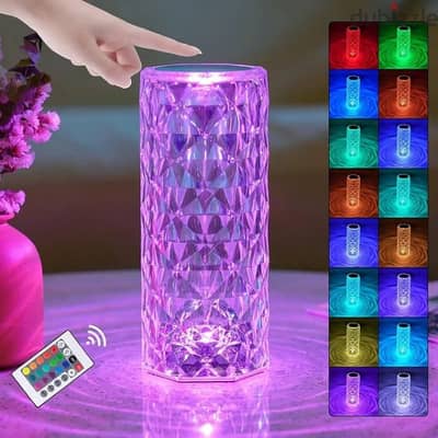 3 Colors LED Night Light Rose Light Touch Control Atmosphere lamp