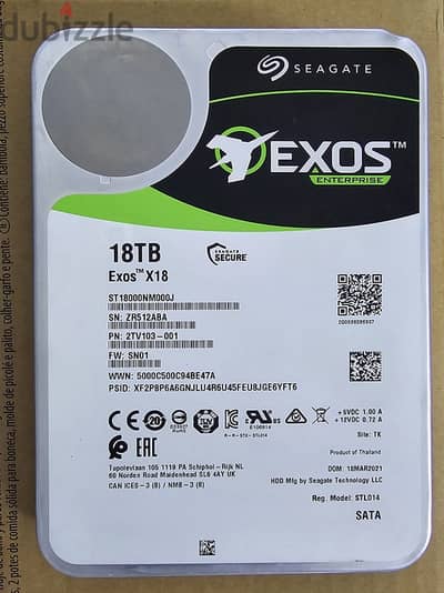 Seagate Exos 18TB HDD